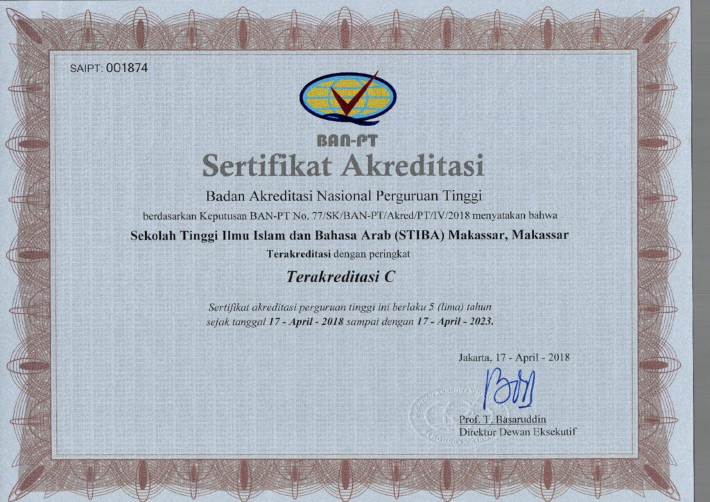 Akreditasi STIBA 2018-2023