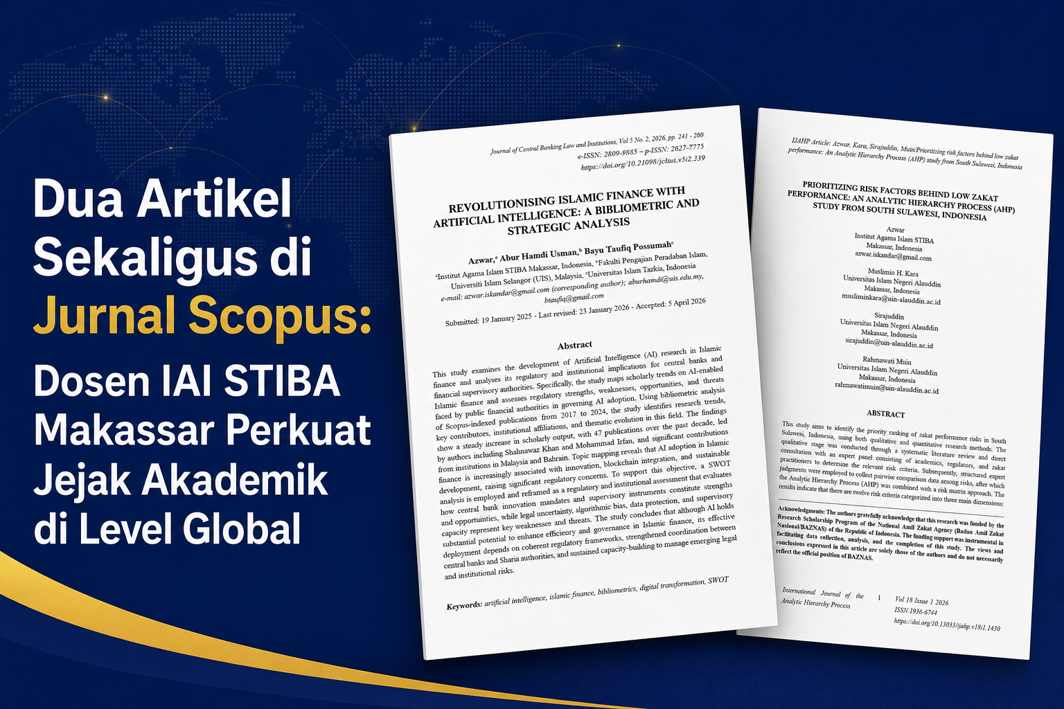 Dua Artikel Sekaligus di Jurnal Scopus: Dosen IAI STIBA Makassar Perkuat Jejak Akademik di Level Global