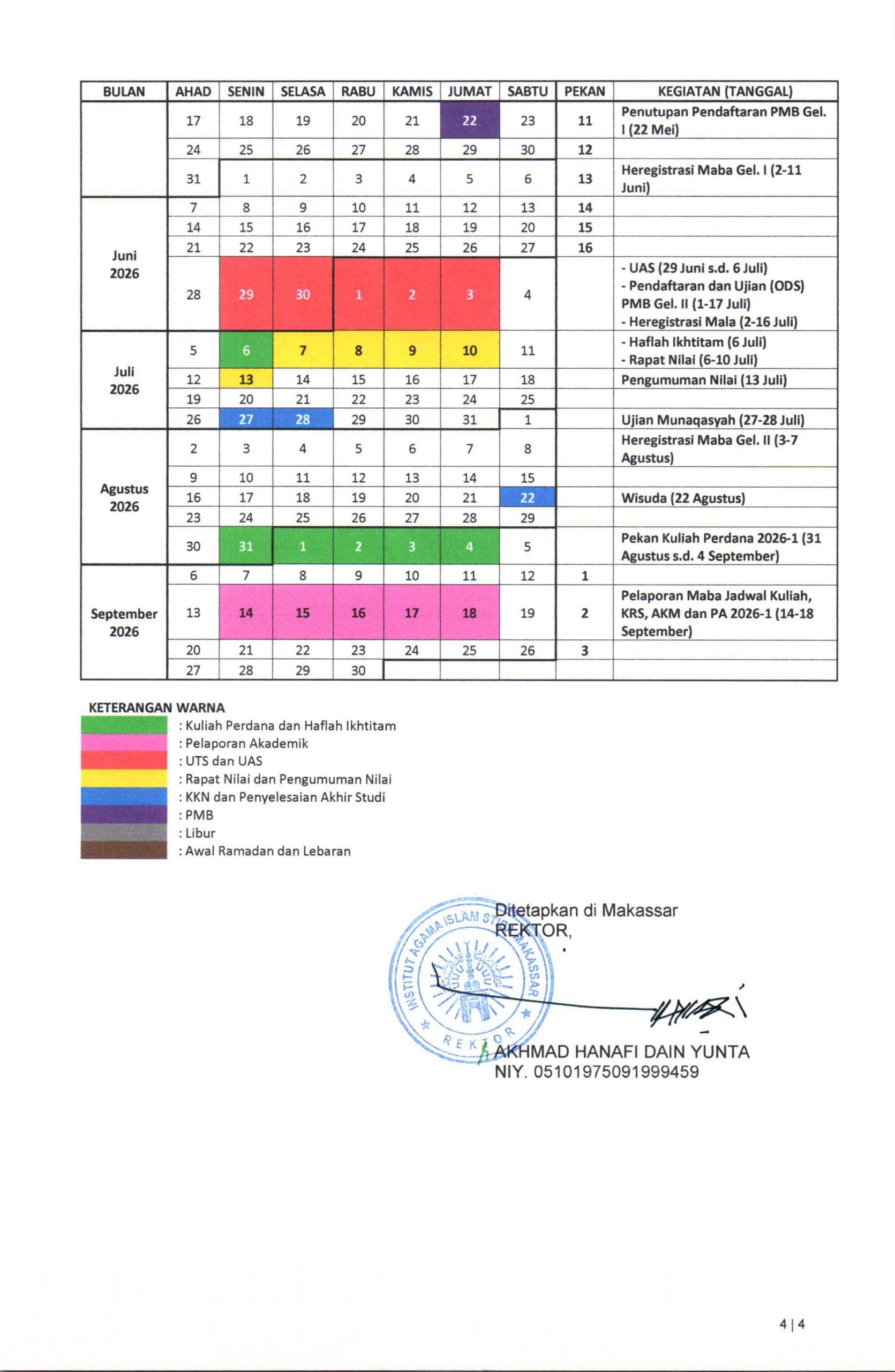 Kalender Akademik